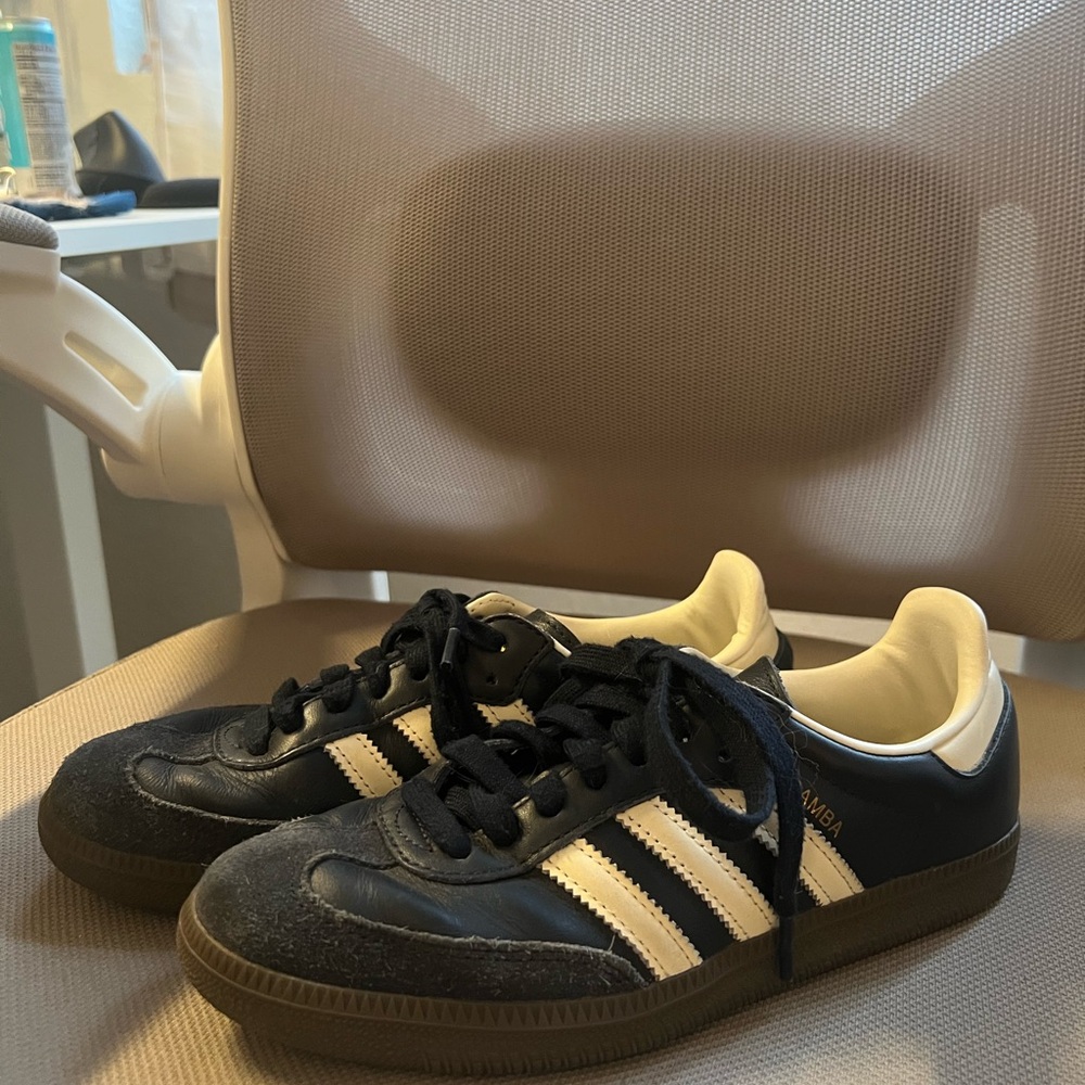 Adidas Samba Navy & Gold Shoes